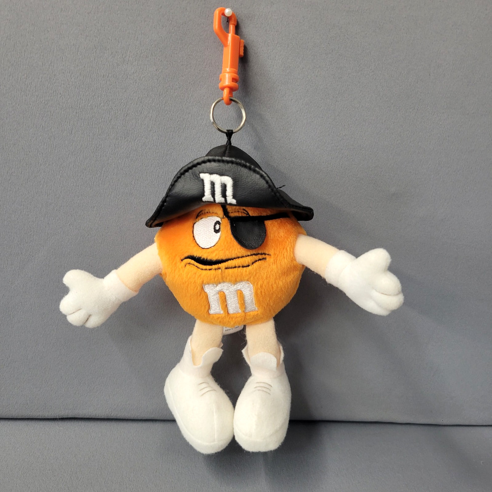 M&M's Orange Pirate Plush Keychain 9" Galerie Mars 2003 Stuffed Toy Collectible